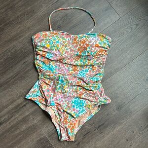 J. Crew One Piece Swimsuit Floral Liberty size 8 EUC